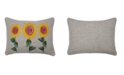 Pillow Perfect Sunflower Delight Embroidered Decorative Pillow